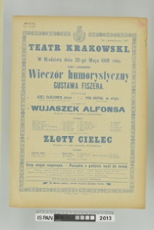 WIECZÓR HUMORYSTYCZNY GUSTAWA FISZERA, WUJASZK ALFONSA, ZŁOTY CILEC