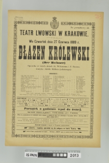 BŁAZEN KRÓLEWSKI (DER HOFNARR)