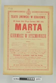 MARTA CZYLI KIERMASZ W RYSZMONDZIE