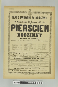 PIERŚCIEŃ RODZINNY (GILLETTE DE NARBONNE)