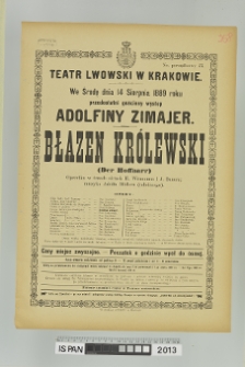 BŁAZEN KRÓLEWSKI (DER HOFNARR)