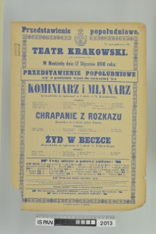 KOMINIARZ I MŁYNARZ, CHRAPANIE Z ROZKAZU, ŻYD W BECZCE