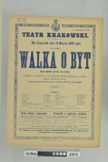 WALKA O BYT (LA LUTTE POUR LA VIE)