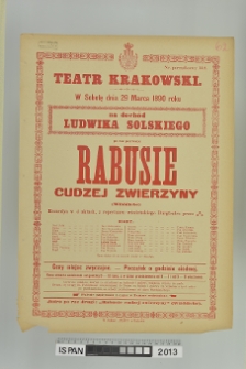 RABUSIE CUDZEJ ZWIERZYNY (WILDDIEBE)