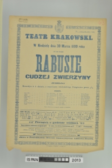 RABUSIE CUDZEJ ZWIERZYNY (WILDDIEBE)