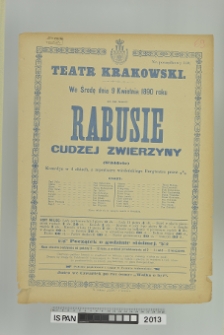 RABUSIE CUDZEJ ZWIERZYNY (WILDDIEBE)
