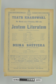 JESTEM LITERATEM, DZIKA RÓŻYCZKA