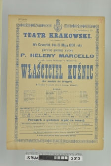 WŁAŚCICIEL KUŹNIC (LE MAITRE DE FORGES)