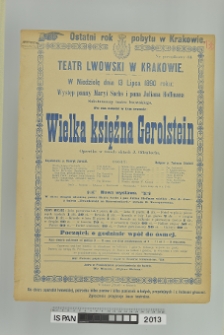 WIELKA KSIĘŻNA GEROLSTEIN