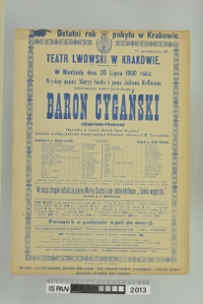 BARON CYGAŃSKI (ZIGEUNERBARON)