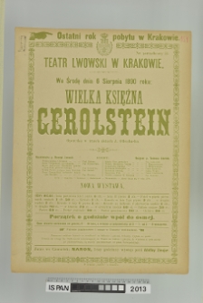 WIELKA KSIĘŻNA GEROLSTEIN