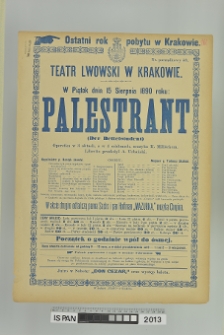 PALESTRANT (DER BETTELSTUDNT)
