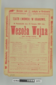 WESOŁA WOJNA (DER LUSTIGE KRIEG)