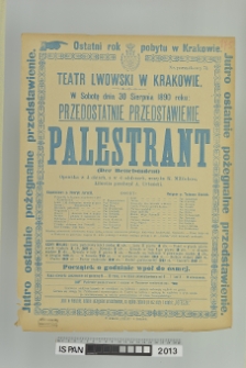 PALESTRANT (DER BETTELSTUDNT)