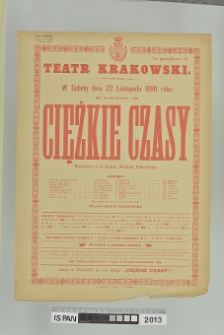 CIĘŻKIE CZASY