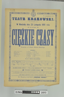 CIĘŻKIE CZASY