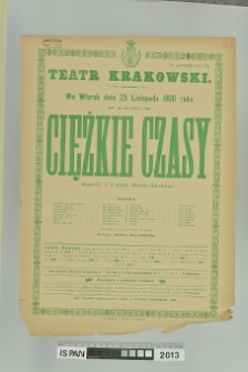 CIĘŻKIE CZASY