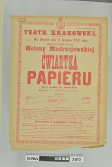 ĆWIARTKA PAPIERU (LES PTTES DE MOUCHE)