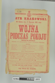 WOJNA PODCZAS POKOJU (KRIEG IM FRIEDEN)