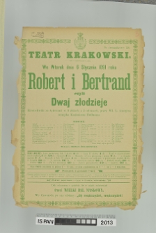 ROBERT I BERTRAND CZYLI DWAJ ZŁODZIEJE