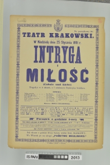 INTRYGA I MIŁOŚĆ (CABALE UND LIEBE)