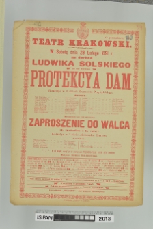 PROTEKCYA DAM (PROTEKCJA DAM), ZAPROSZNIE DO WALCA (L'INVITATION A LA VALSE)