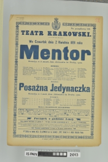 MENTOR, POSAŻNA JEDYNACZKA