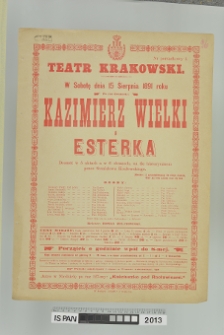 KAZIMIERZ WIELKI I ESTERKA (ESTERKA)