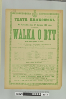 WALKA O BYT (LA LUTTE POUR LA VIE)