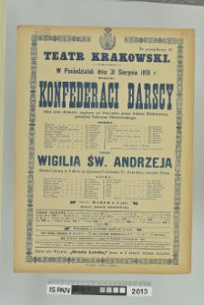 KONFEDERACI BARSCY, WIGILIA ŚWIĘTEGO ANDRZEJA