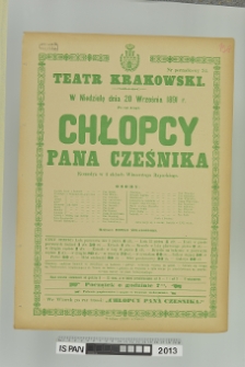 CHŁOPCY PANA CZEŚNIKA
