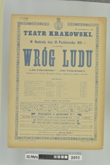 WRÓG LUDU (En Folkefiende, Ein Volksfeind)