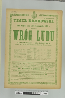 WRÓG LUDU (En Folkefiende, Ein Volksfeind)