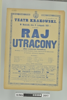 RAJ UTRACONY (Das verlorene Paradies)
