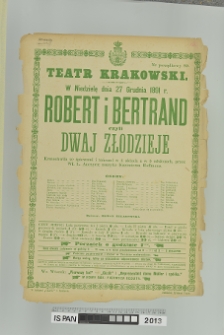 ROBERT I BERTRAND CZYLI DWAJ ZŁODZIEJE