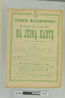 NA JEDNĄ KARTĘ