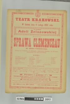 SPRAWA CLEMENCEAU (L'affaire Clemenceau)