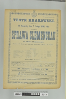 SPRAWA CLEMENCEAU (L'affaire Clemenceau)