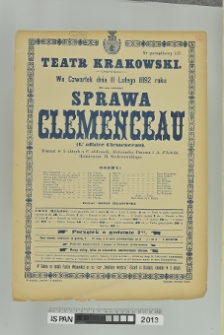 SPRAWA CLEMENCEAU (L'affaire Clemenceau)