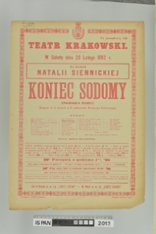 KONIEC SODOMY (Sodom's Ende)