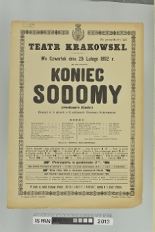 KONIEC SODOMY (Sodom's Ende)