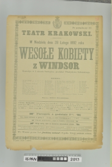 WESOŁE KOBIETY Z WINDSOR (Wesołe kumoszki z Windsoru)