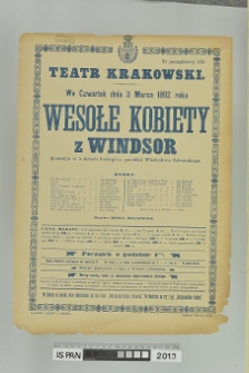 WESOŁE KOBIETY Z WINDSOR (Wesołe kumoszki z Windsoru)