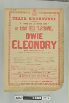 DWIE ELEONORY (Die beiden Leonoren)
