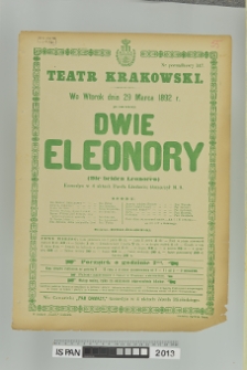 DWIE ELEONORY (Die beiden Leonoren)