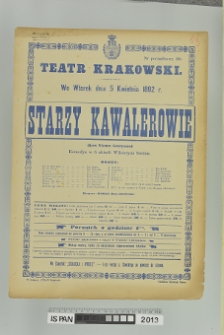 STARZY KAWALEROWIE (Les Vieux Garçons)