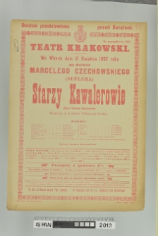 STARZY KAWALEROWIE (Les Vieux Garçons)