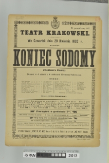 KONIEC SODOMY (Sodom's Ende)