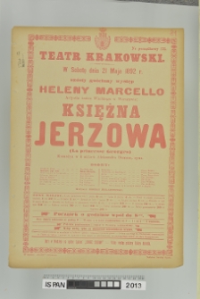 KSIĘŻNA JERZOWA (La princesse Georges)