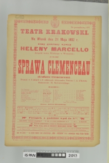 SPRAWA CLEMENCEAU (L'affaire Clemenceau)